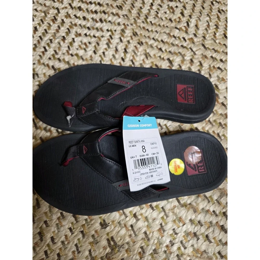 Reef Mens 8 Santa Ana Summer Beach Holiday Sliders Sandals Flip‎ Flops NWT B2